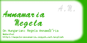 annamaria megela business card